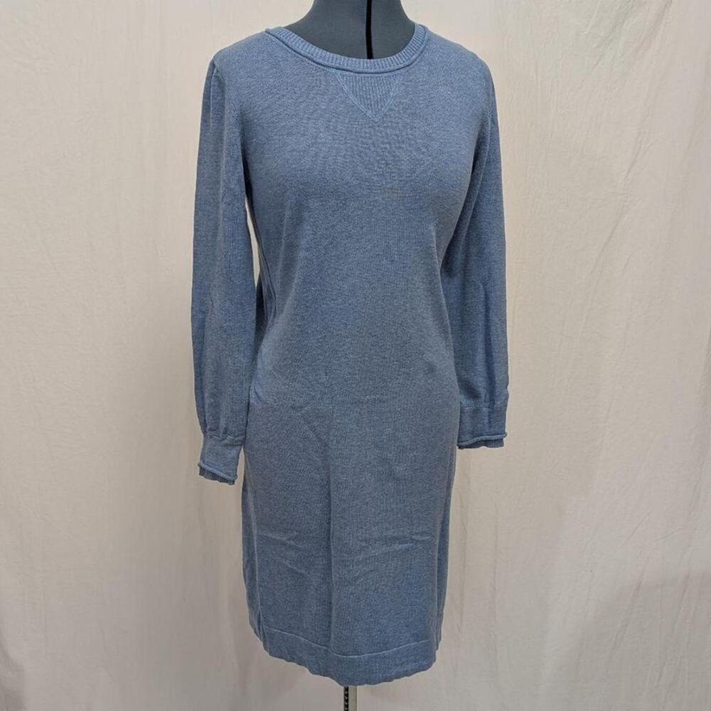Blue 100% cotton long‑sleeve sweater dress by J.Jill, size XS